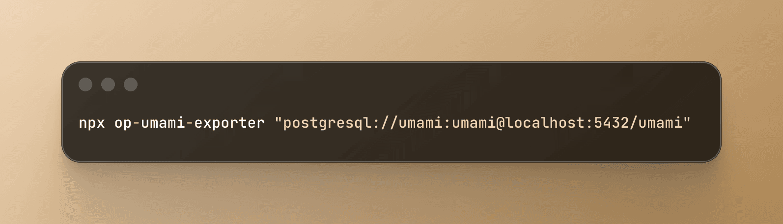 Running the OpenPanel Umami exporter to export analytics data from Umami